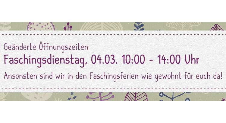 Infos zu den Faschingsferien - rutaNatur